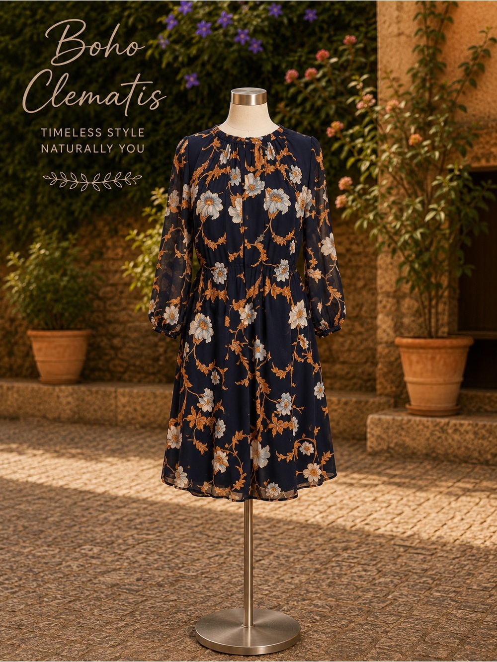 Floral Sabrina Dress - Eva Mendes Collection